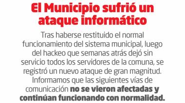 El Municipio de Morón sufrió un ataque informático