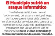 El Municipio de Morón sufrió un ataque informático