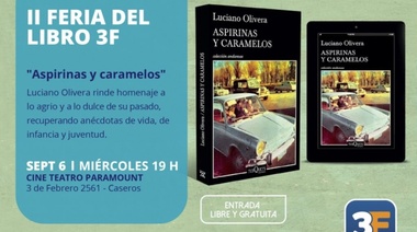 Luciano Olivera abre la segunda edición de la Feria del Libro 3F