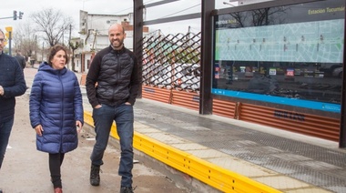 Guillermo Dietrich y Diego Valenzuela recorrieron las Obras de la Av. Rivadavia y el Metro Bus de la Ruta 8
