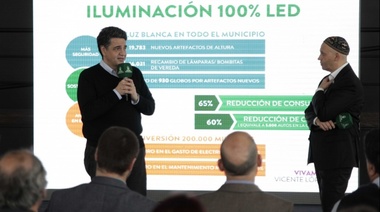 Jorge Macri y el ministro Bergman anunciaron el Plan de Iluminación LED en Vicente López