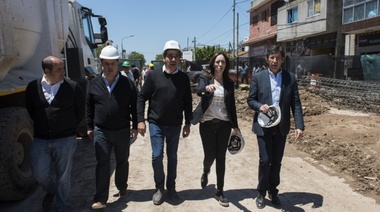 Vidal recorrió una obra vial que beneficiará a los partidos de San Isidro y San Martín