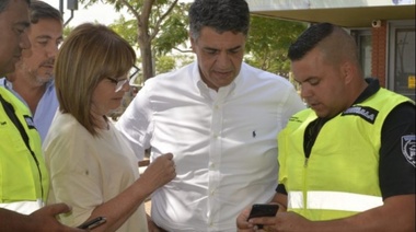 Jorge Macri y Patricia Bullrich presentaron cámaras y sistema de alerta para el Paseo de la Costa