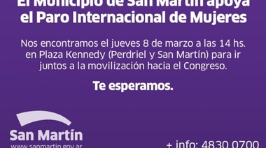 Las trabajadoras municipales de San Martín tendrán asueto el #8M