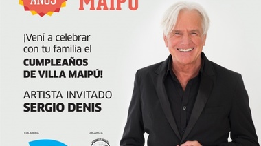 Sergio Denis le canta a Villa Maipú en su cumpleaños