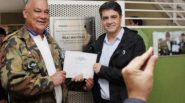 Jorge Macri reconoció a ex combatientes de Malvinas en Vicente López