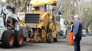 Tigre inició obras de asfalto en la Avenida Liniers