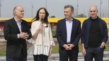 Vidal inauguró con Macri y Larreta el puente Olímpico, que une Lanús con el Sur de Capital