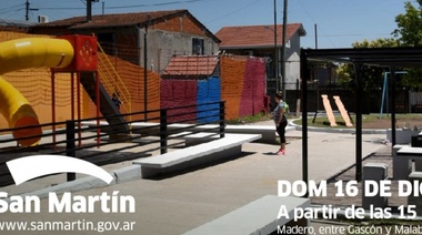 Este domingo, se inaugura la renovada plaza de Barrio Necochea