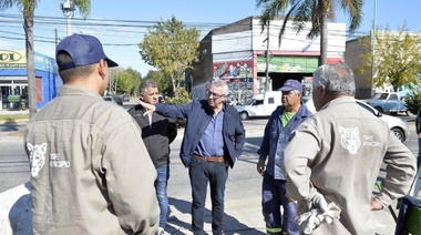 Julio Zamora supervisó obras realizadas con fondos municipales en Benavídez Sur