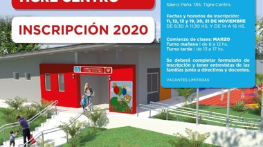 El nuevo Jardín Municipal de Tigre centro abre la inscripción para el ciclo 2020