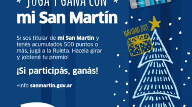 El Municipio lanzó un Juego Navideño con la tarjeta mi San Martín