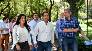 Ariel Sujarchuk, Máximo Kirchner y la titular del PAMI, Luana Volnovich, recorrieron Escobar para proyectar políticas conjuntas