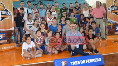 Diego Valenzuela presentó la primera edición de la "copa de básquet Tres de Febrero"