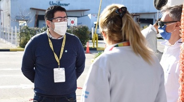 Nardini visitó industrias que están operando en Malvinas Argentinas extremando sus medidas de Seguridad e Higiene