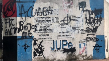 Vandalismo contra un mural de la JUPe