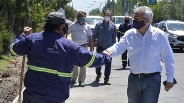 Julio Zamora supervisó nuevas obras en el distrito