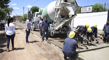 Nardini visitó la segunda etapa de obra de la calle Payró