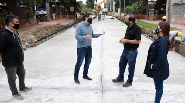 Nardini supervisó la obra integral de la calle Fragata Heroína