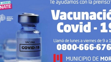 El Municipio de Morón asistirá a sus vecinos en la preinscripción para recibir la vacuna contra el Covid19