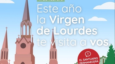 Tres de Febrero celebra el Día de la Virgen de Lourdes de forma virtual