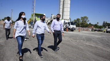 Leo Nardini visitó la nueva Planta Hormigonera de Malvinas