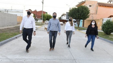 Leo Nardini inauguró la obra de la calle Luis Vernet