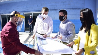 Leo Nardini supervisó la obra del Polideportivo Palmeras