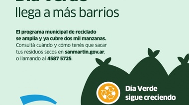 San Martín amplía la recolección de residuos reciclables a más barrios