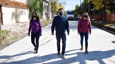 Leo Nardini monitoreó el avance de obras en barrio El Primaveral