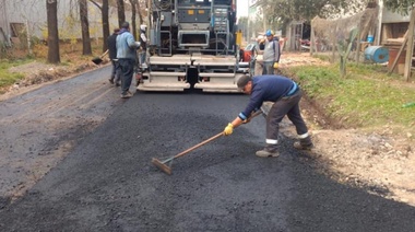 El Municipio de Tigre construye nuevos pavimentos en Benavídez