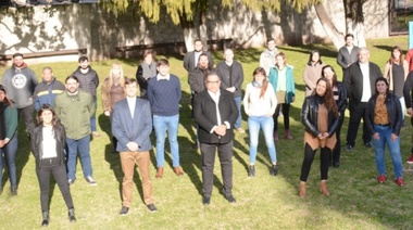 Lucas Ghi encabezó el lanzamiento de la campaña del Frente de Todos