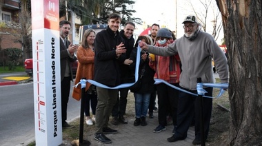 Ghi y Katopodis inauguraron el nuevo Parque Lineal Haedo Norte