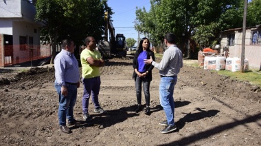 Avanza la pavimentación de calle Amenábar, en la ciudad de Villa de Mayo