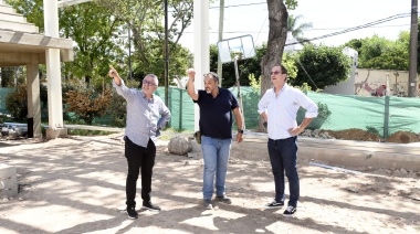 Julio Zamora monitoreó los avances del nuevo microestadio de Don Torcuato