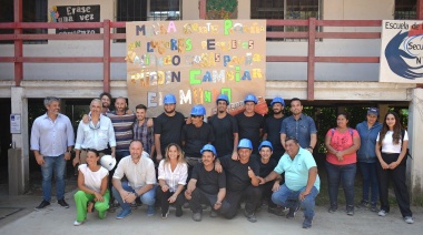Malena Galmarini acompañó el inicio de clases en la Escuela N°12 del Delta e inauguró dos tanques de Aysa con agua potable para abastecer el establecimiento