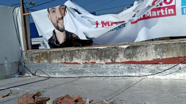Vandalizaron un cartel de Leo Grosso en San Martín