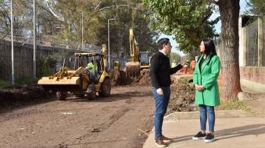 Noe Correa y Leo Nardini recorrieron el inicio de una obra de pavimentación de 22 cuadras en Malvinas Argentinas