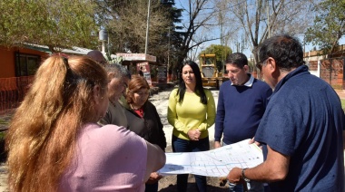 Noe Correa visitó el inicio de una nueva obra de pavimentación
