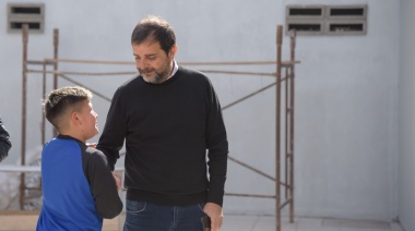 Fernando Moreira recorrió las obras del nuevo edificio del Jardín 946