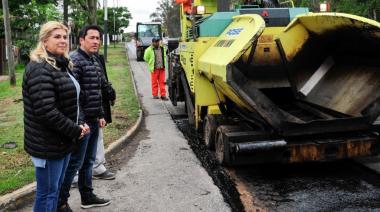 Leo Nardini recorrió las obras de repavimentación en la Ruta Provincial Nº23