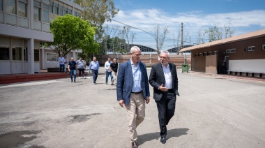 Julio Zamora supervisó la construcción de una nueva planta de tratamiento de efluentes líquidos en el Frigorífico Rioplatense