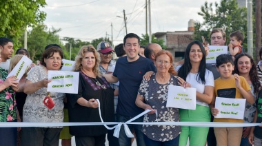 Nardini y Correa inauguraron obras de pavimento e hidráulicas en Grand Bourg