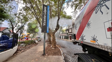 Vicente López refuerza las tareas de fumigación en todas las plazas del partido