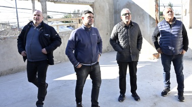 Julio Zamora supervisó la construcción de la nueva Escuela Secundaria N°47 en Benavídez