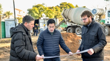 Leo Nardini supervisó el inicio se la puesta en valor de la Plaza Central de Tortuguitas