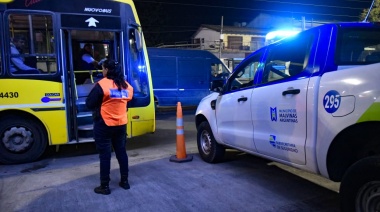 Fuertes operativos nocturnos de seguridad en líneas de colectivos en Malvinas Argentinas