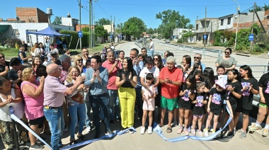 Leo Nardini inauguró la obra de la calle Madame Curie y el saneamiento del Arroyo Las Tunas