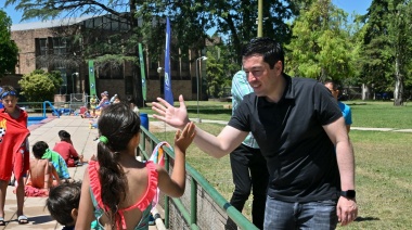 Leo Nardini visitó las colonias de verano  en Malvinas Argentinas