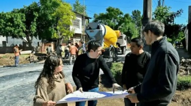Nardini supervisó el progreso de las obras del barrio Santa Mónica de Grand Bourg